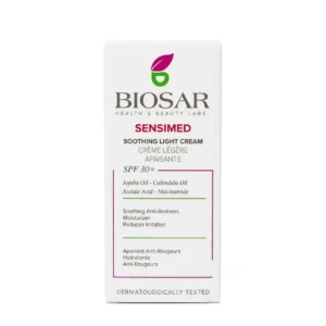 كريم سينسيميد الخفيف المهدئ مع واقي شمس من بيوسار BIOSAR Sensimed Soothing Light Cream SPF30 50 ml