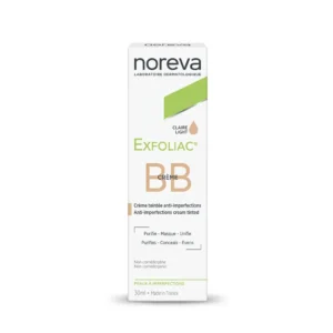 بي بي كريم إكسبولياك للبشرة المعرضة للشوائب - الدرجة الفاتحة من نوريڤا (Noreva Exfoliac BB Cream Light / Claire 30 ml