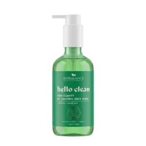 غسول الوجه هلو كلين بالحمض لتقليل الإفرازات الدهنية من بيوبالانس BioBalance Hello Clean Acid Clarity Oil Control Face Wash 250 ml